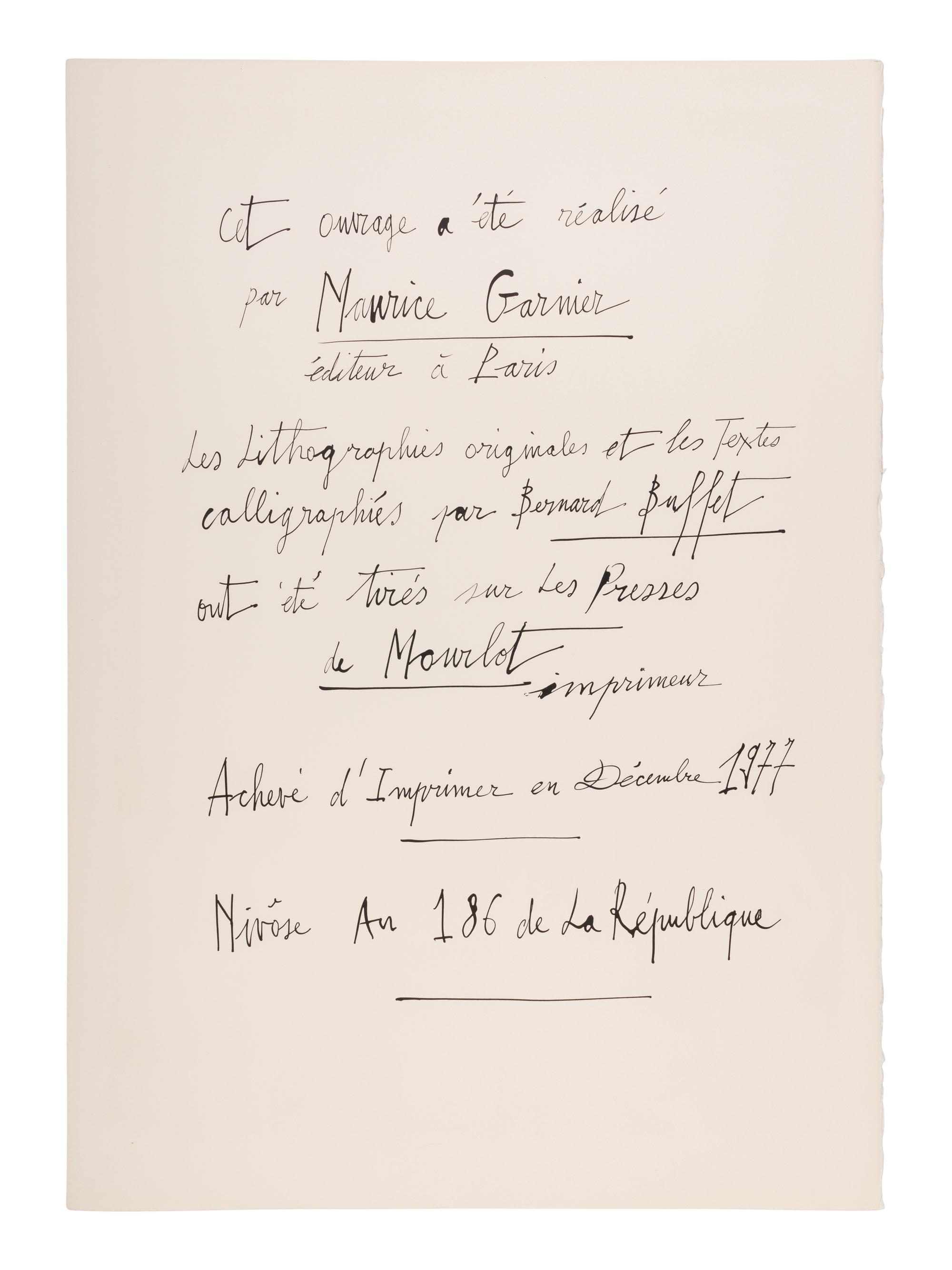 La Révolution Française 1789 (complete portfolio of ten, with text pages and portfolio case), 1977