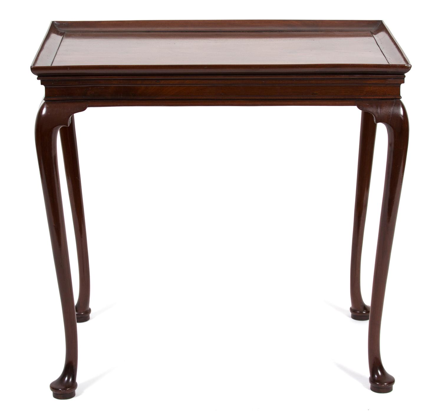 A Georgian Style Mahogany Tea Table Height 29 x width 30 1/2 x depth 20 1/4 inches. — 19TH CENTURY