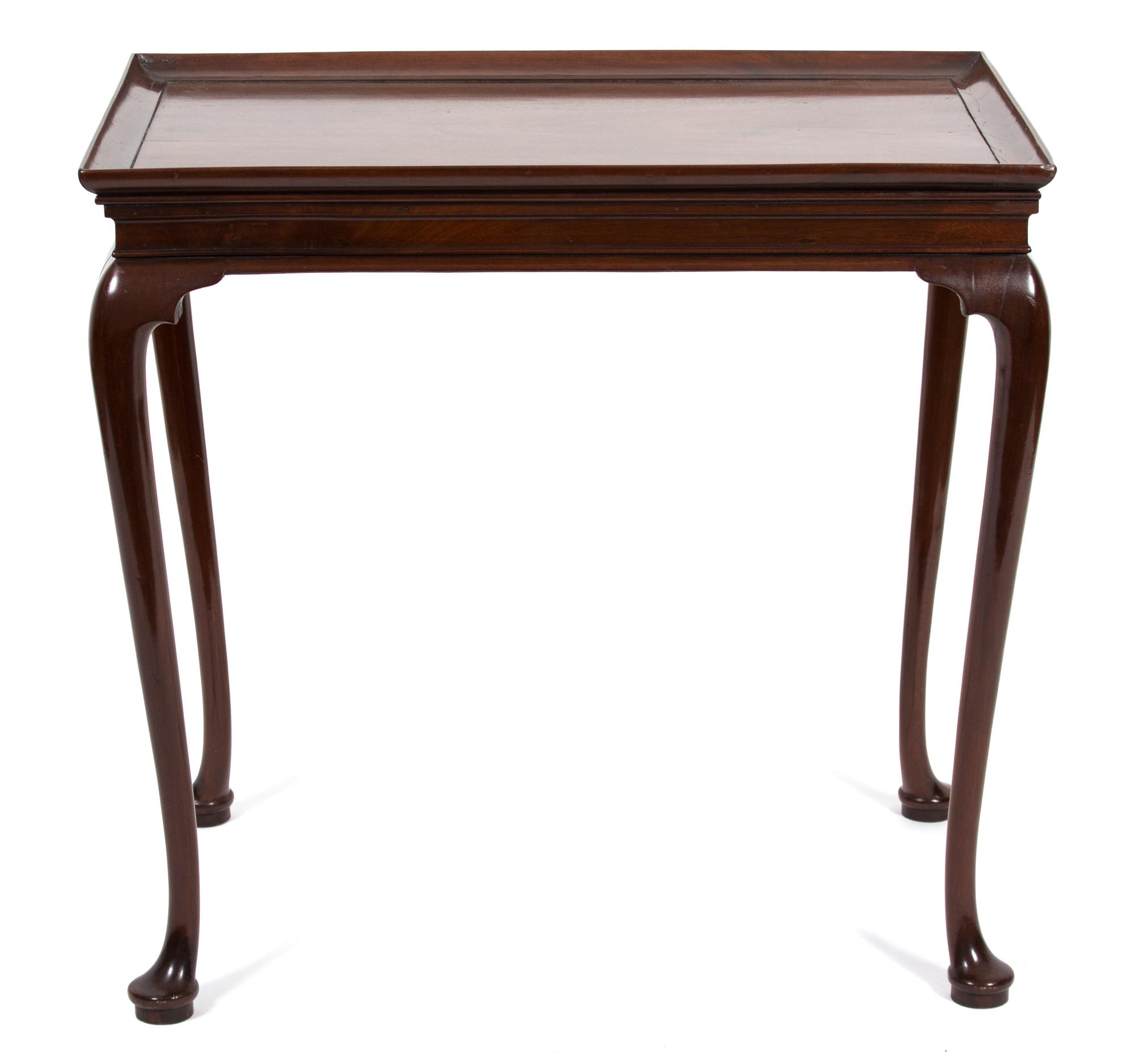 A Georgian Style Mahogany Tea Table Height 29 x width 30 1/2 x depth 20 1/4 inches. — 19TH CENTURY