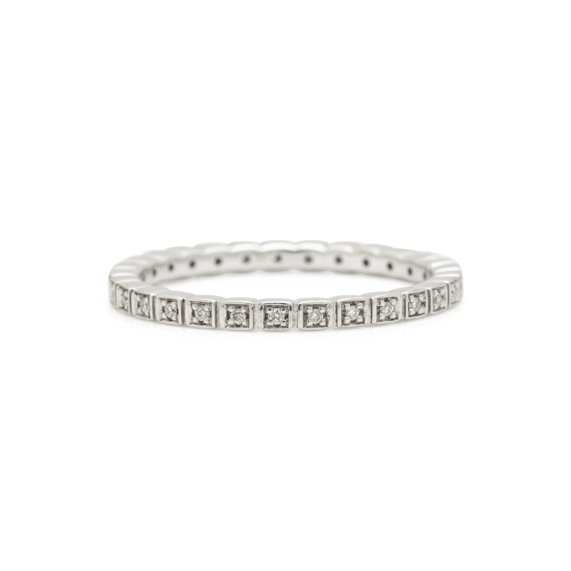 ANNA SHEFFIELD, WHITE GOLD AND DIAMOND 'WHEAT' BAND RING