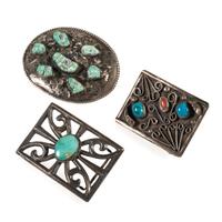 Navajo Silver Belt Buckles