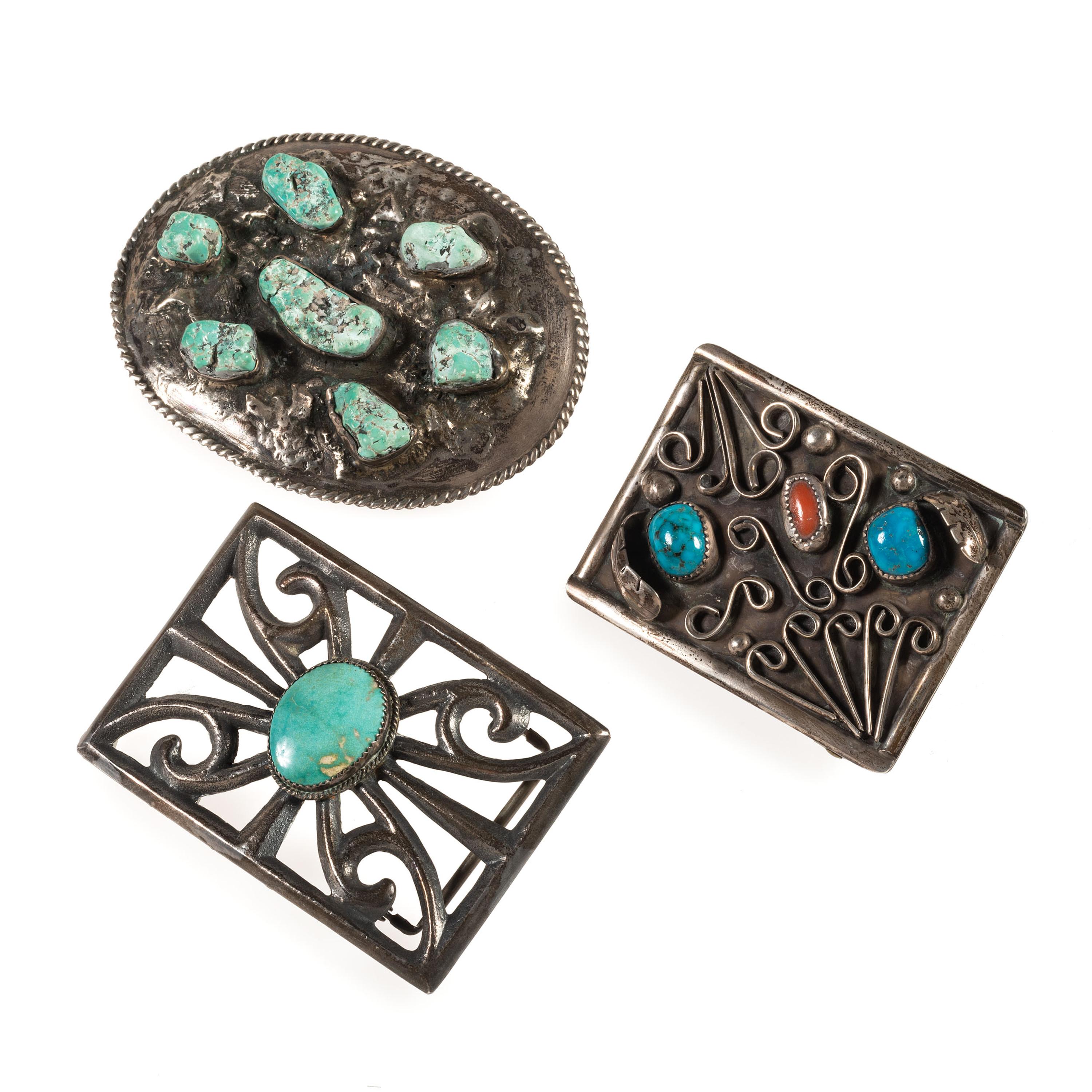 Navajo Silver Belt Buckles