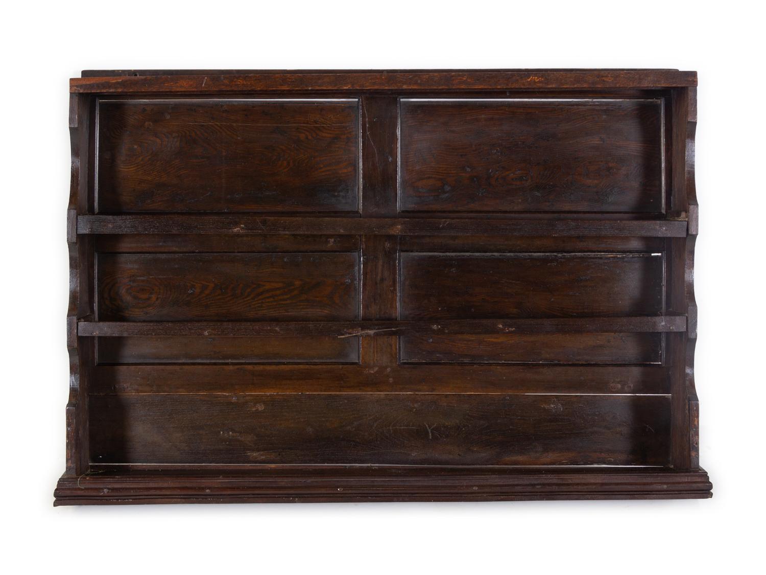 An English Oak Plate Rack — 19th Century