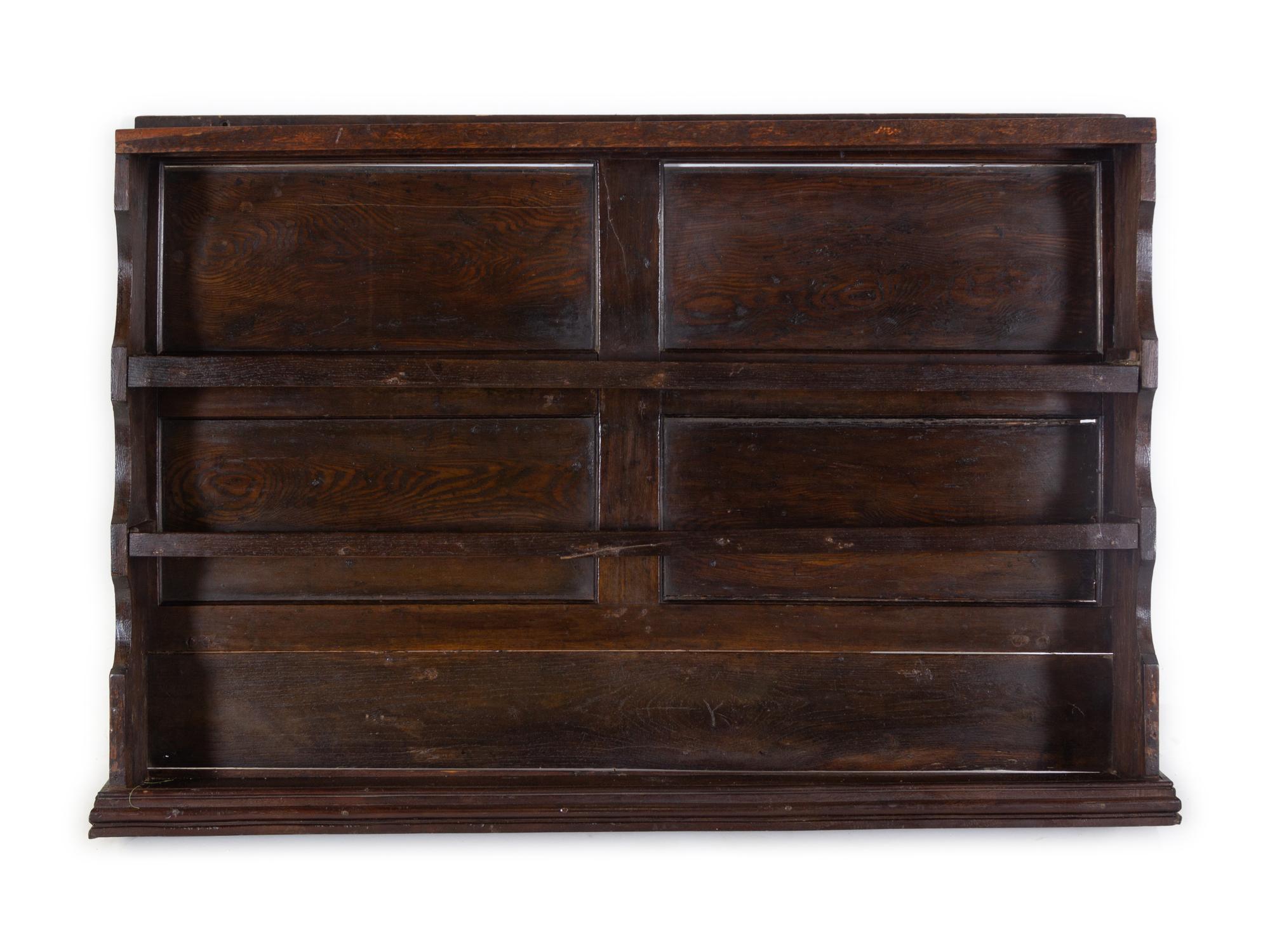 An English Oak Plate Rack — 19th Century