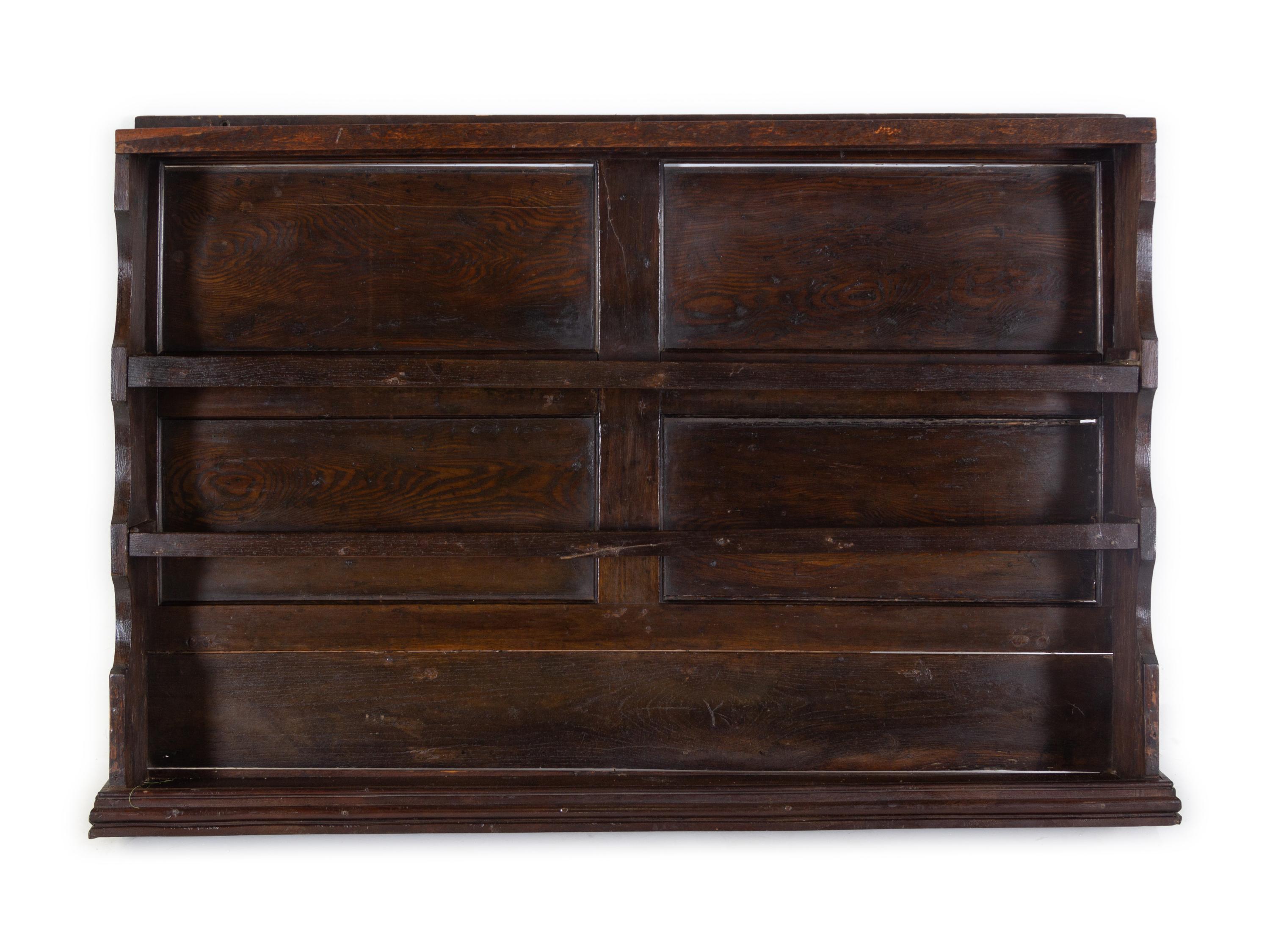 An English Oak Plate Rack — 19th Century