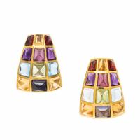 Laura Munder, Multigem and Yellow Gold Earrings