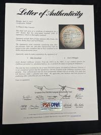 A 1947 Boston Red Sox Team Signed Autograph Baseball Featuring Ted Williams and Multiple Hall of Famers (PSA Letter of Authenticity),