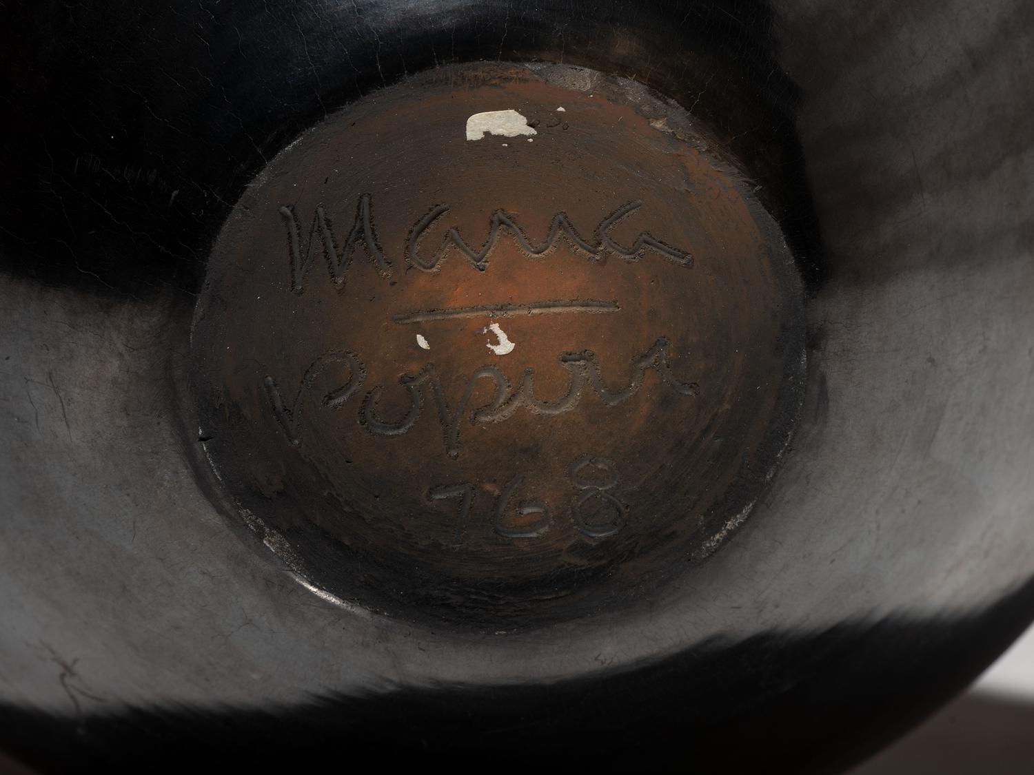 Blackware Pottery Jar, with Gunmetal Finish, July 1968