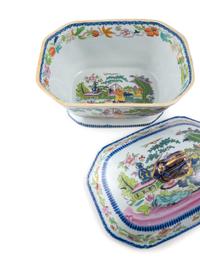 A Mason's Ironstone Chinoiserie-Decorated Partial Dinner Service