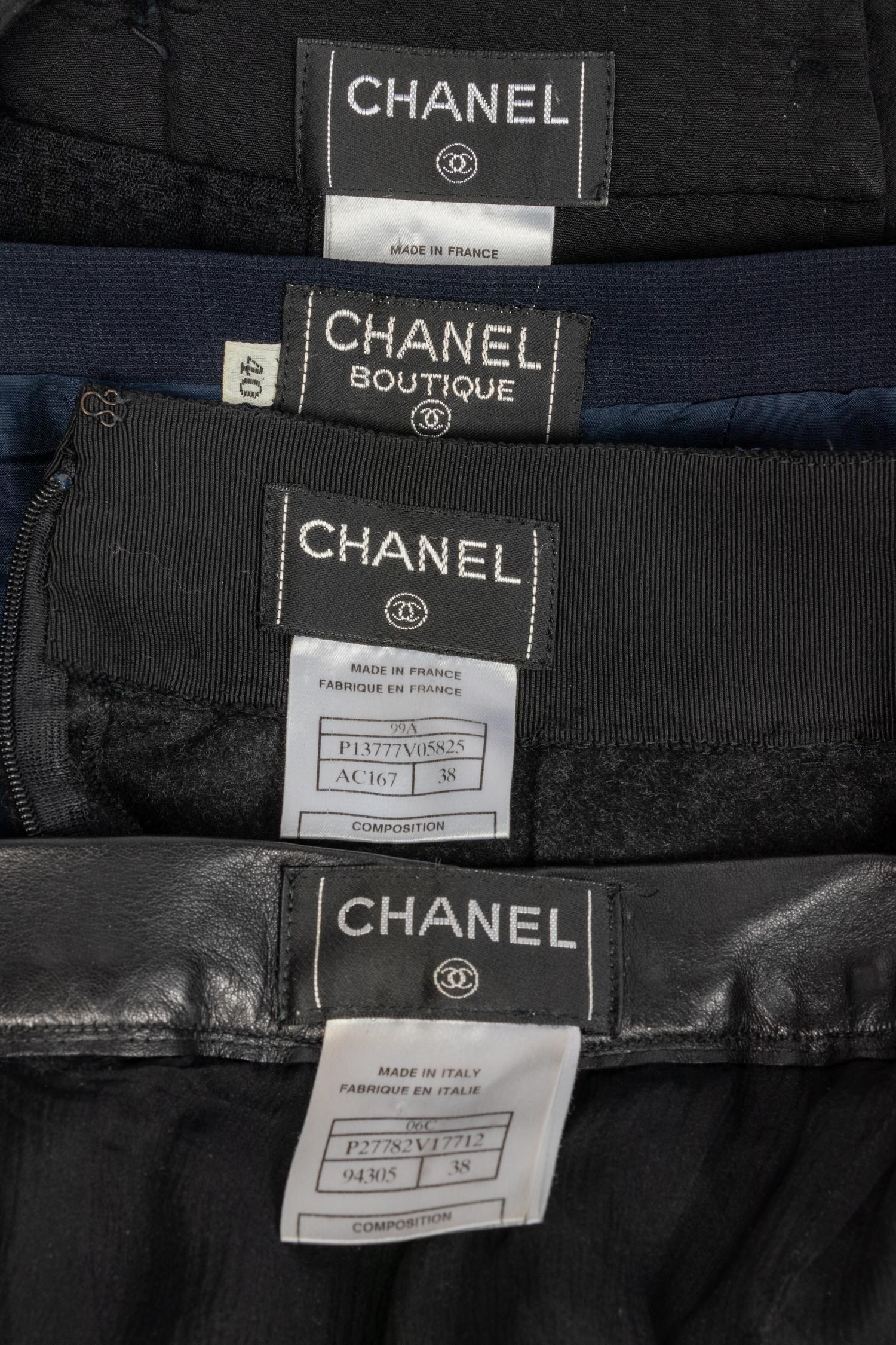Four Chanel Bottoms: Three Skirts & One Kulot, 1990-2006