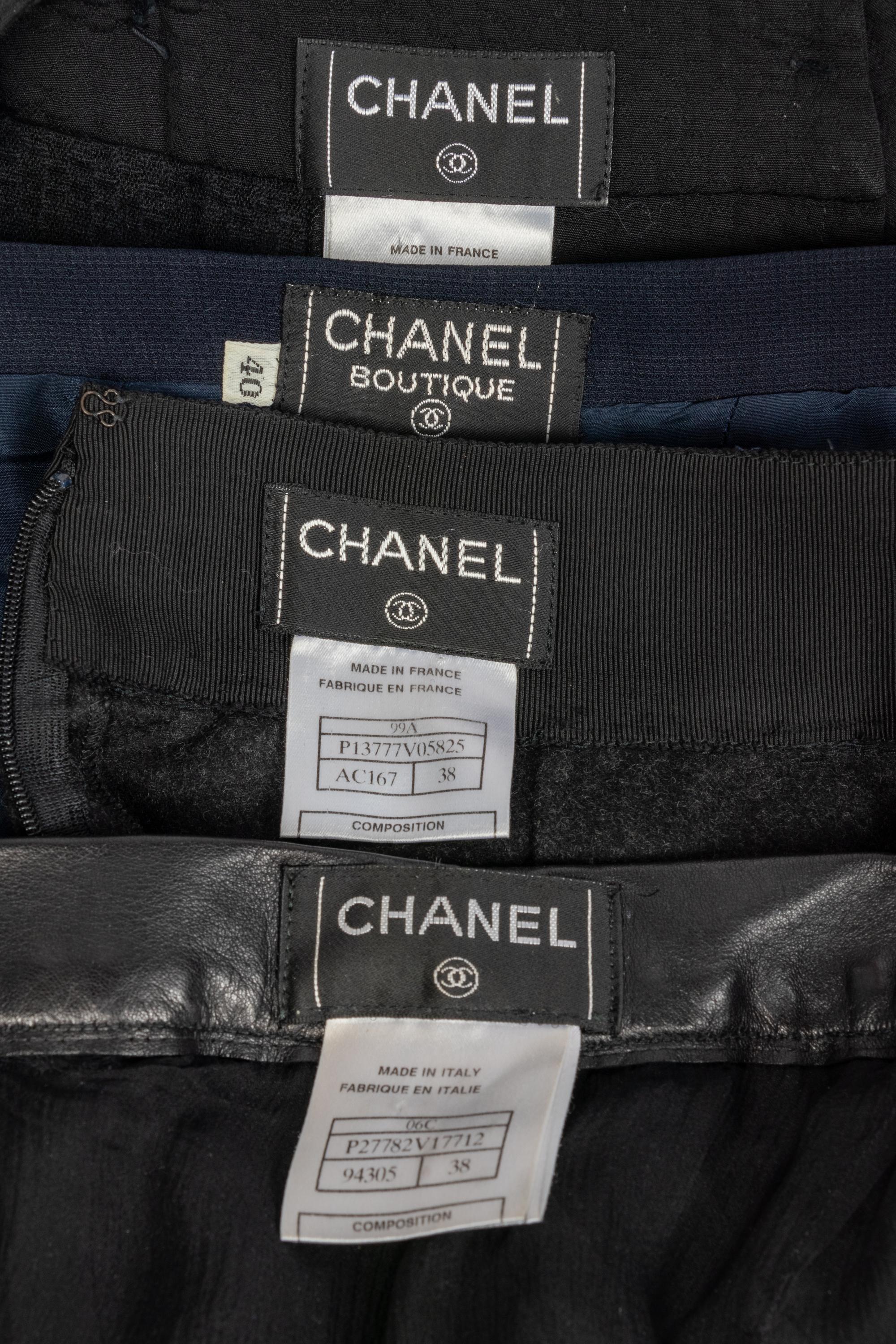 Four Chanel Bottoms: Three Skirts & One Kulot, 1990-2006