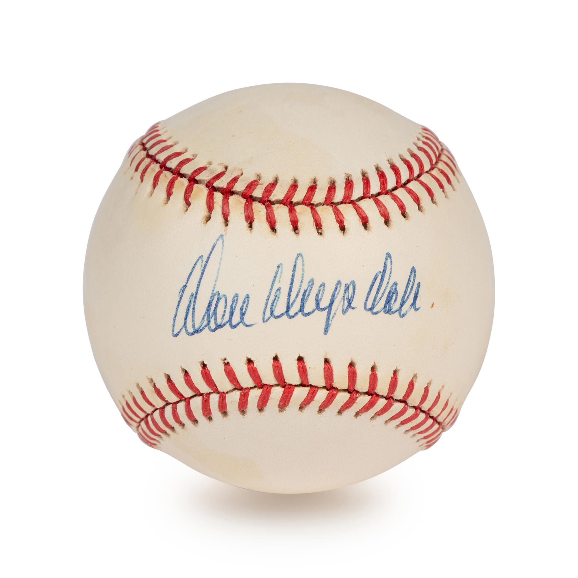 A Don Drysdale Single Signed Autograph Baseball (Beckett Authentication Services Certified),
