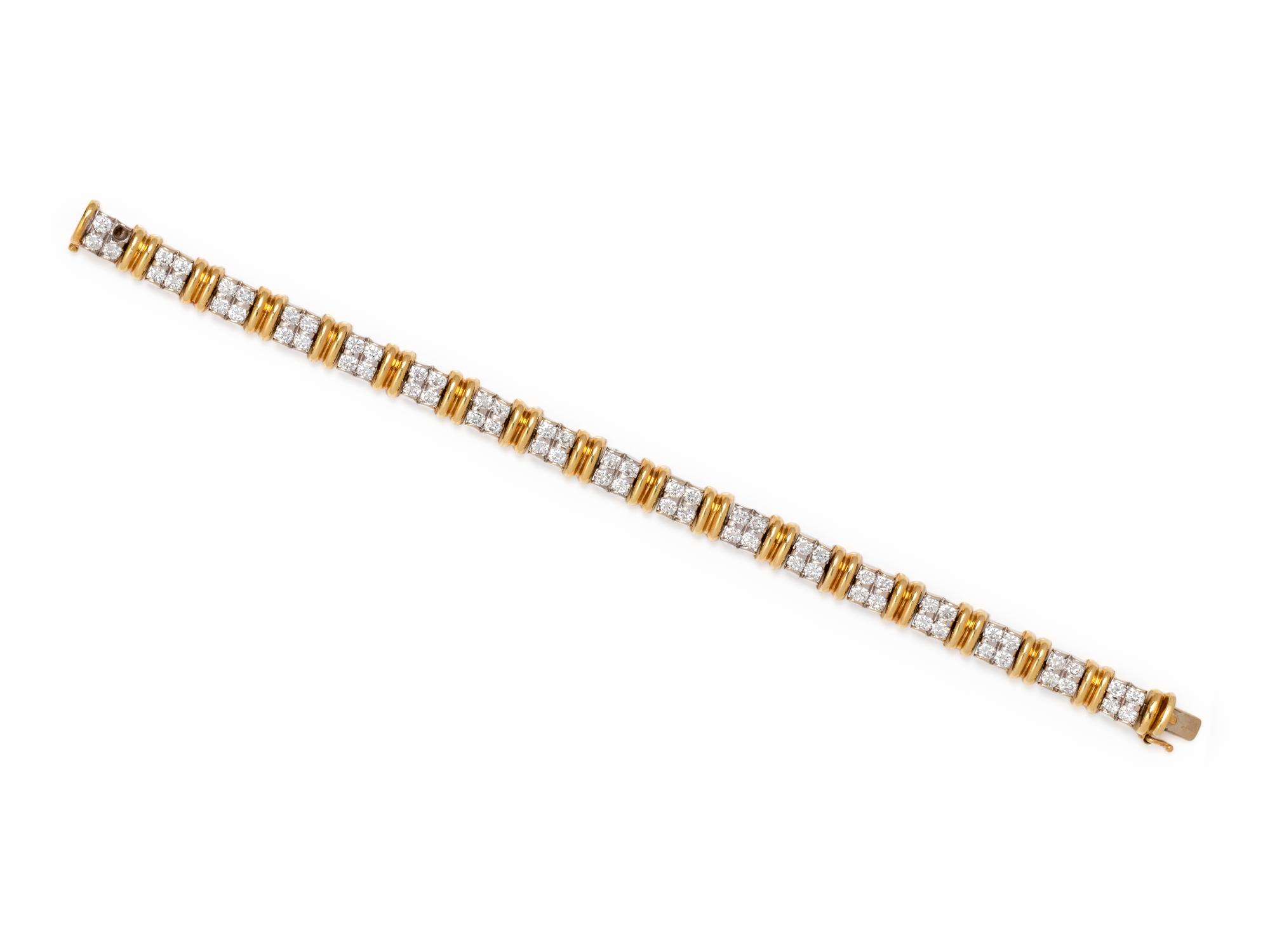 BICOLOR GOLD AND DIAMOND BRACELET