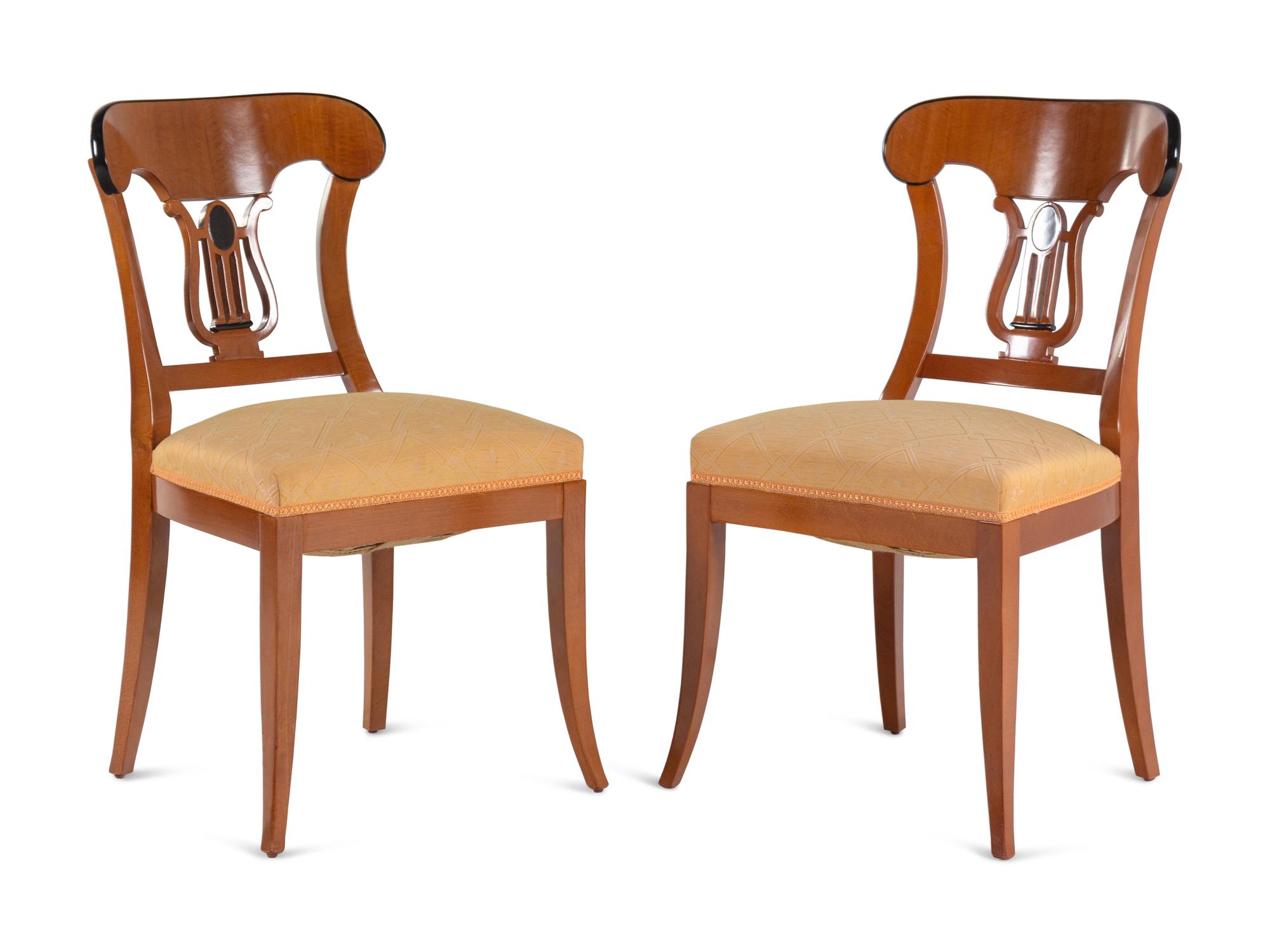 A Pair of Biedermeier Style Side Chairs