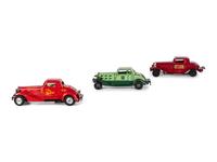 Three Pressed Steel Automobile Toys