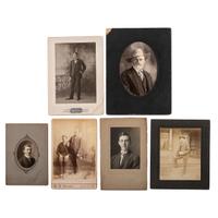 [EARLY PHOTOGRAPHY - PORTRAITURE]. A large group of over 240 portraits of men, primarily cabinet cards, comprising: