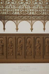 A Framed Set of French Architectural Engravings by César Daly (French, 1811-1894)