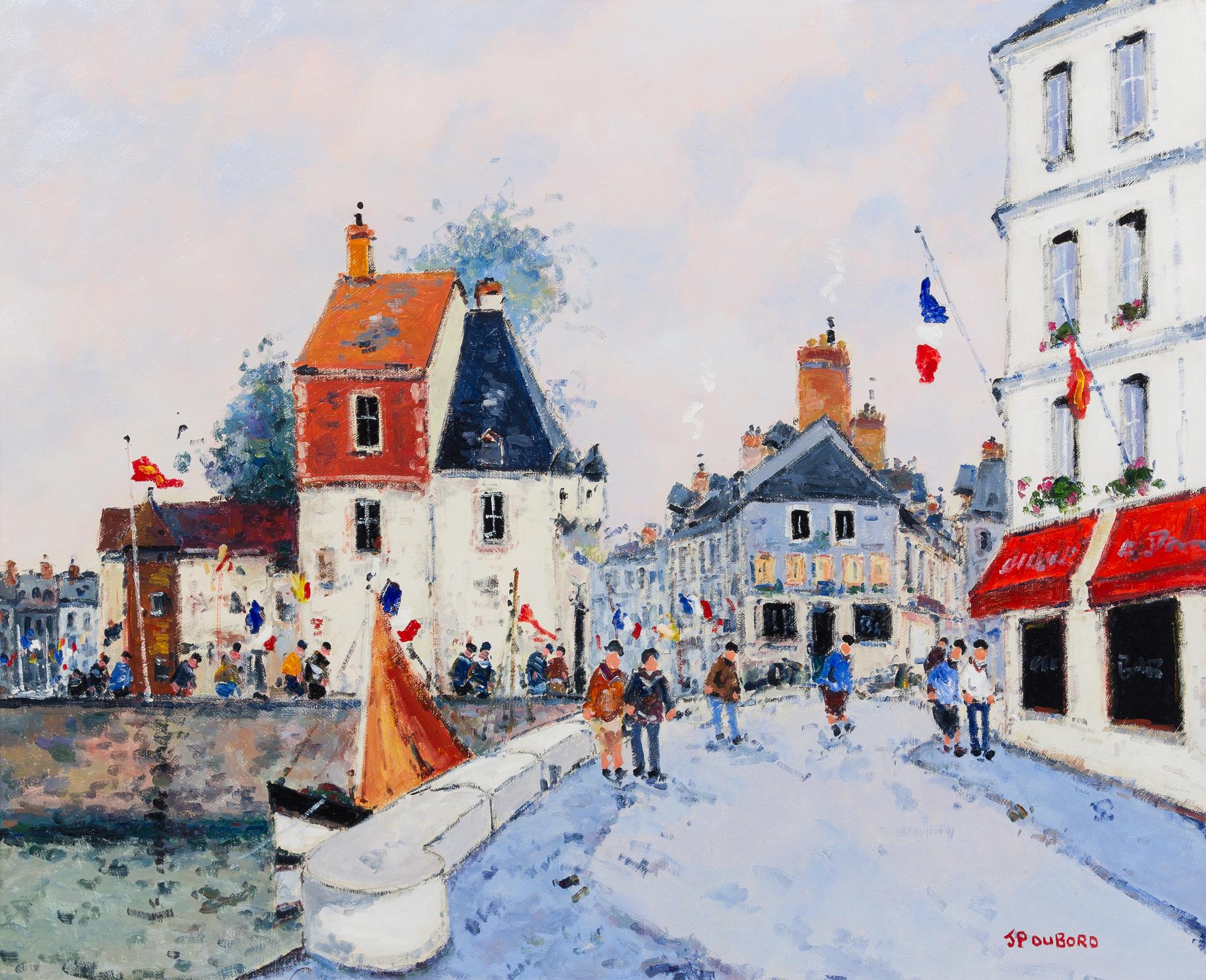 Jean Pierre DuBord, (French, b. 1949), Promenade a Honfleur