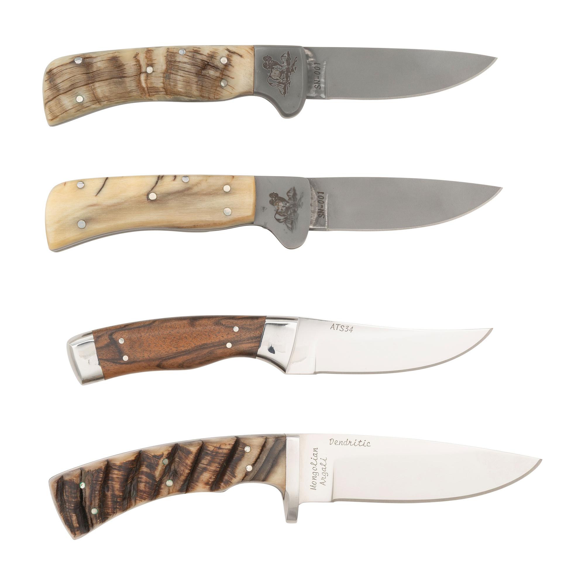 Lot of Four Gerome Weinand Horn Handle Knives