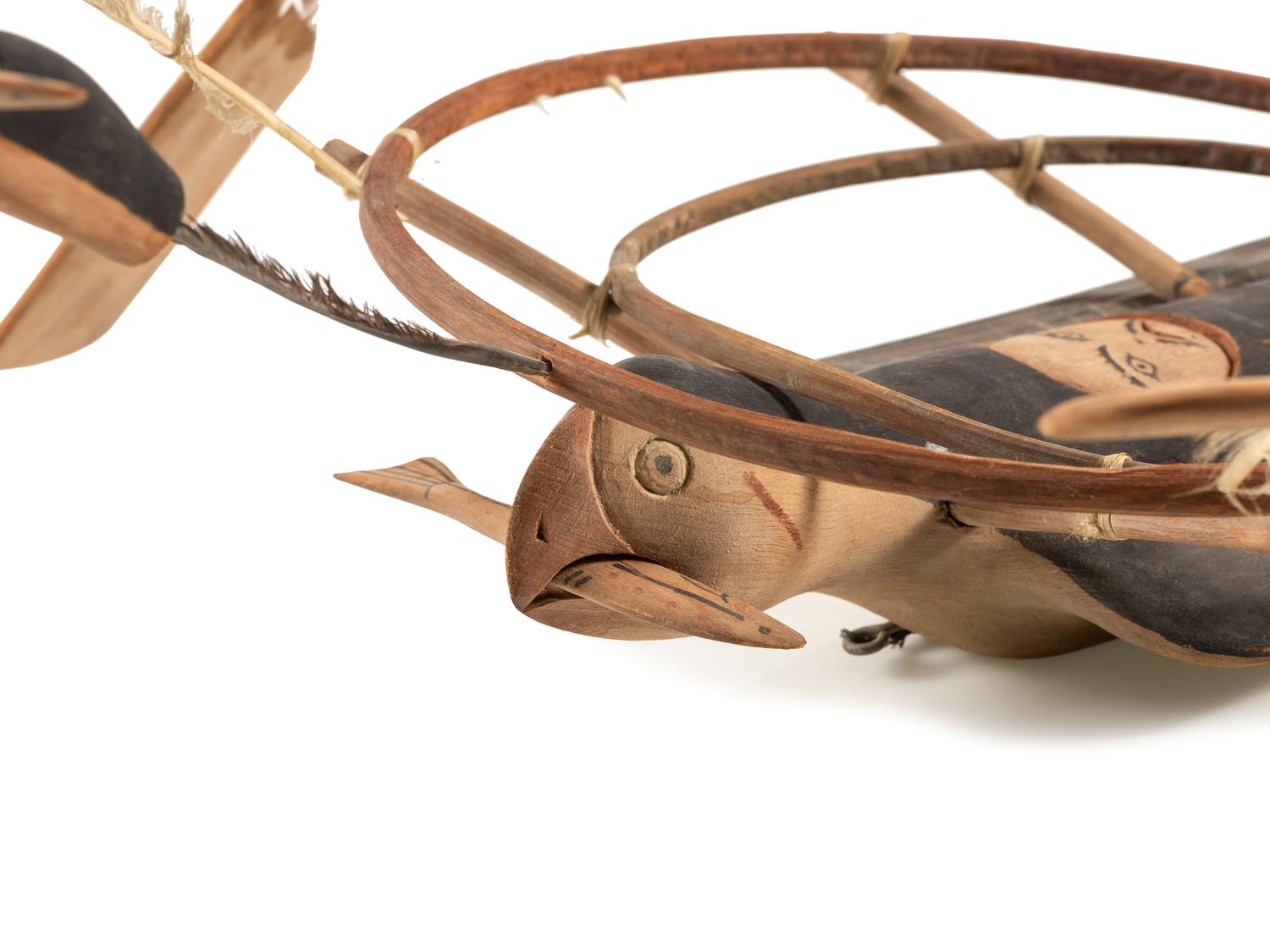 Nunivak Island Painted Wood Mask, Loon