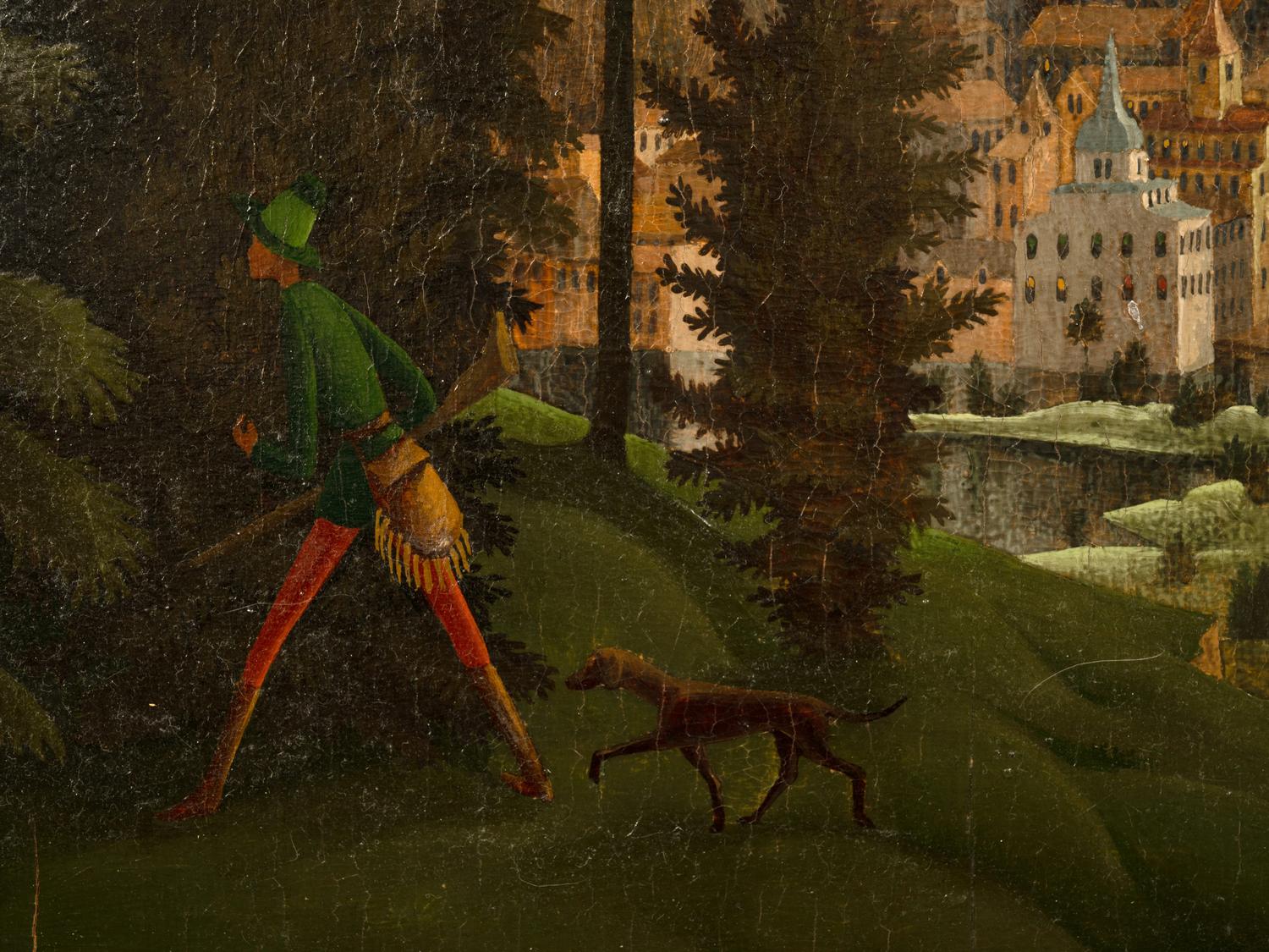 Landschaft mit Jäger