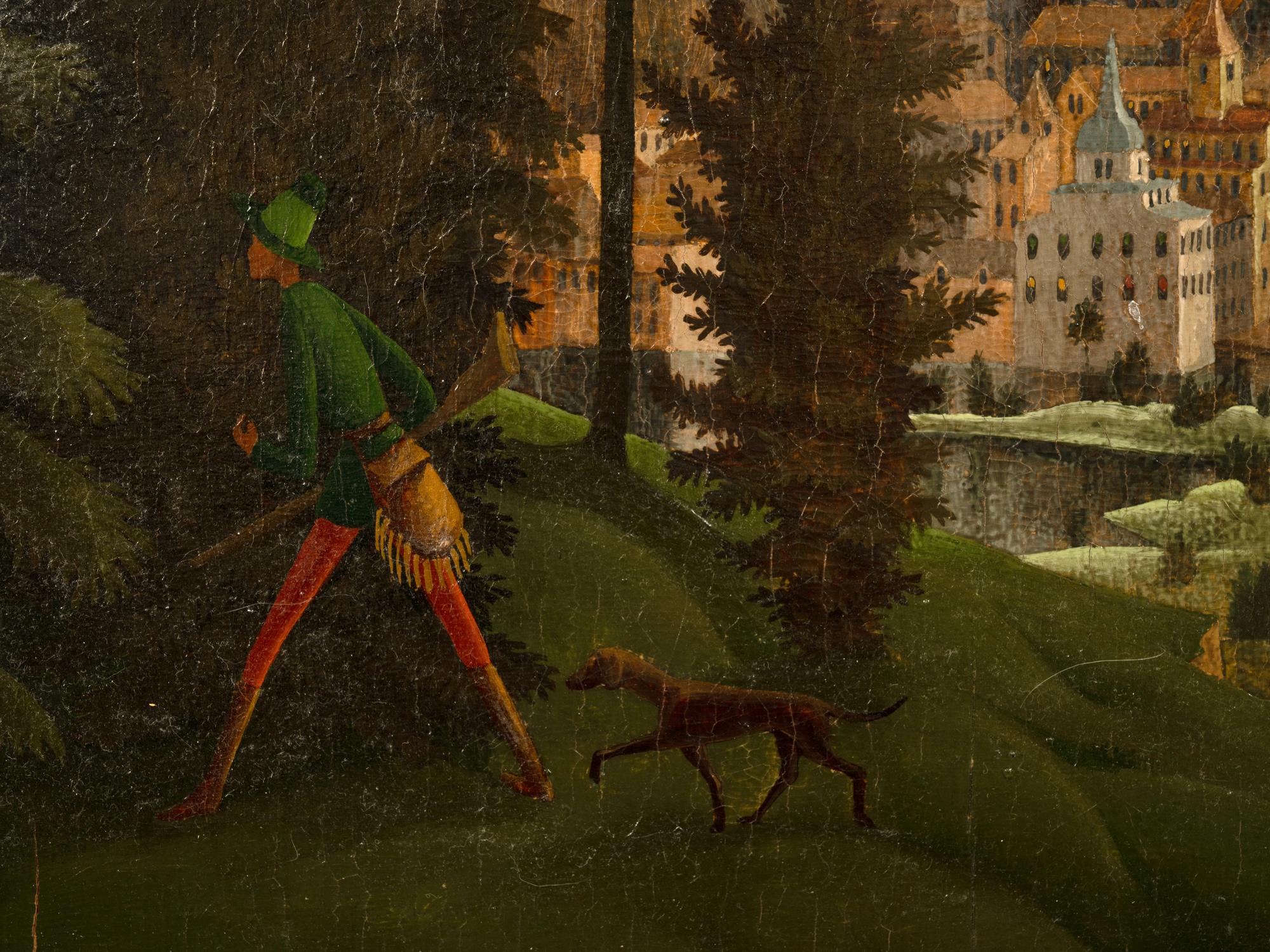 Landschaft mit Jäger