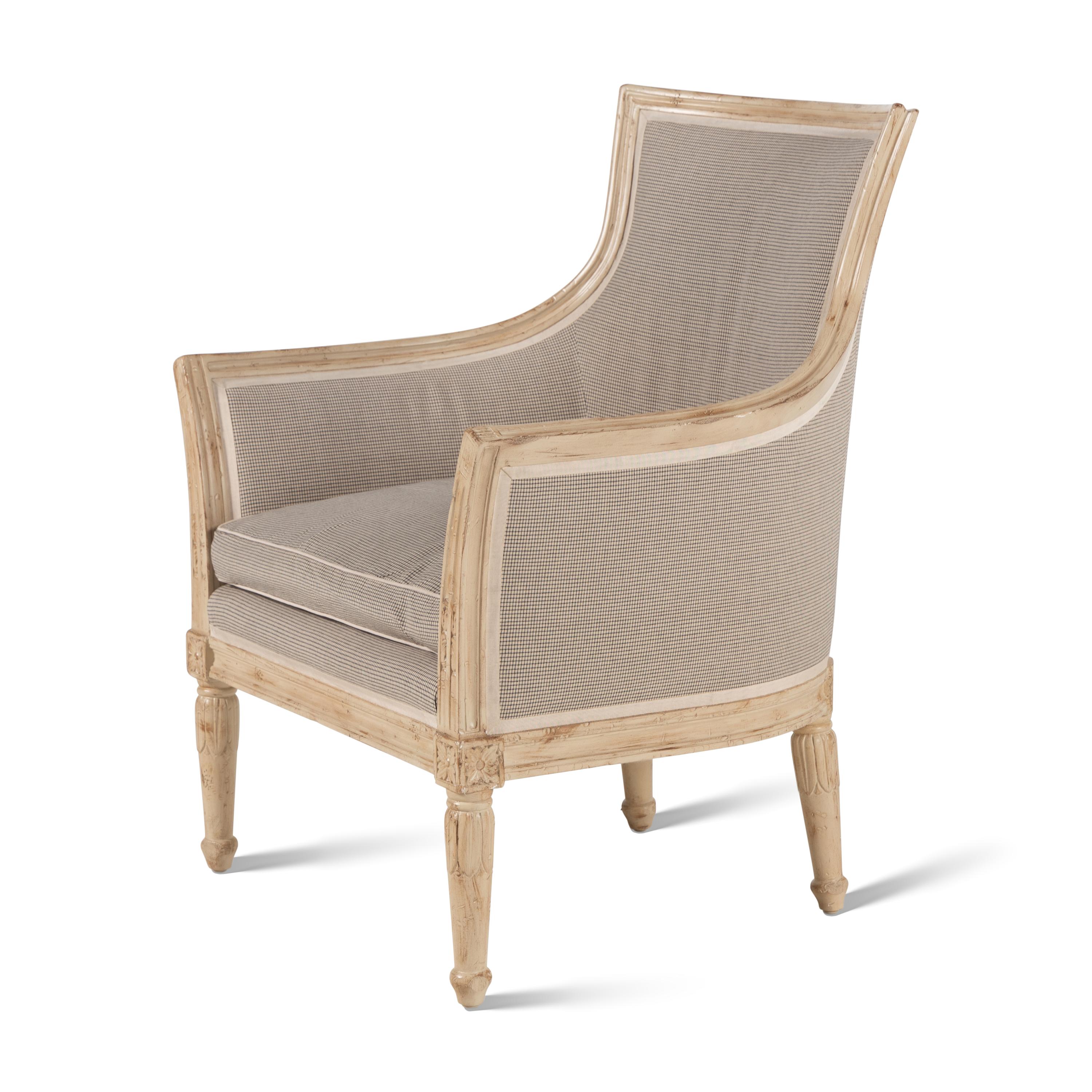 A Louis XVI Style Painted Bergère