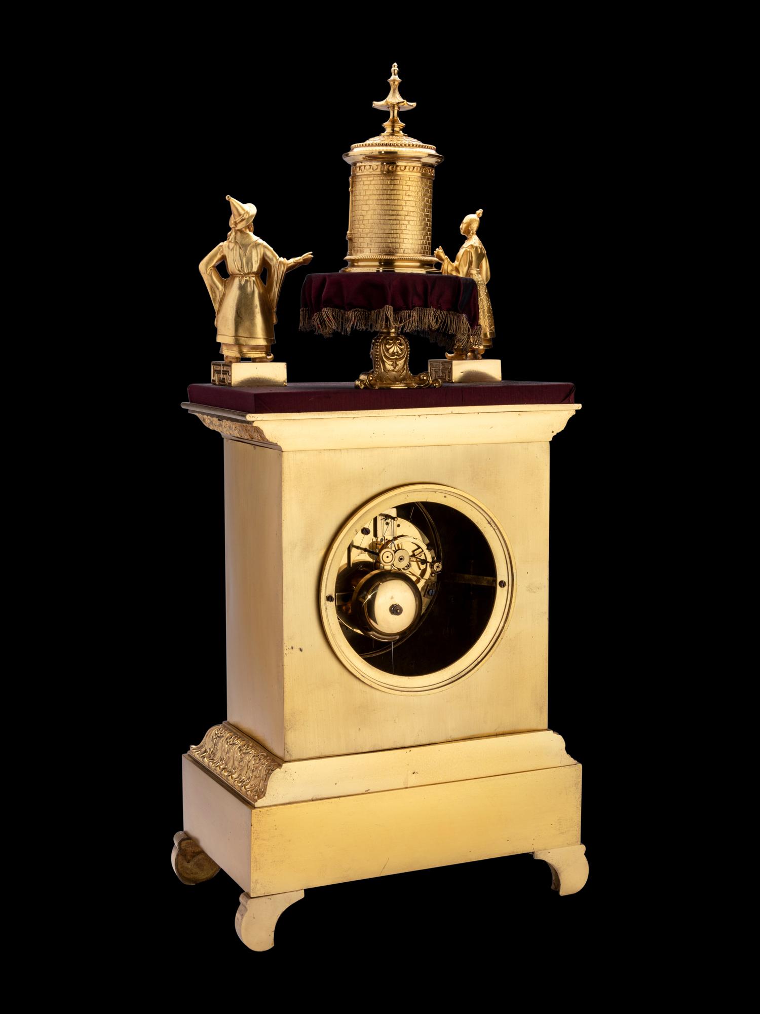 A French Gilt Bronze Automaton Clock, Medainela AY