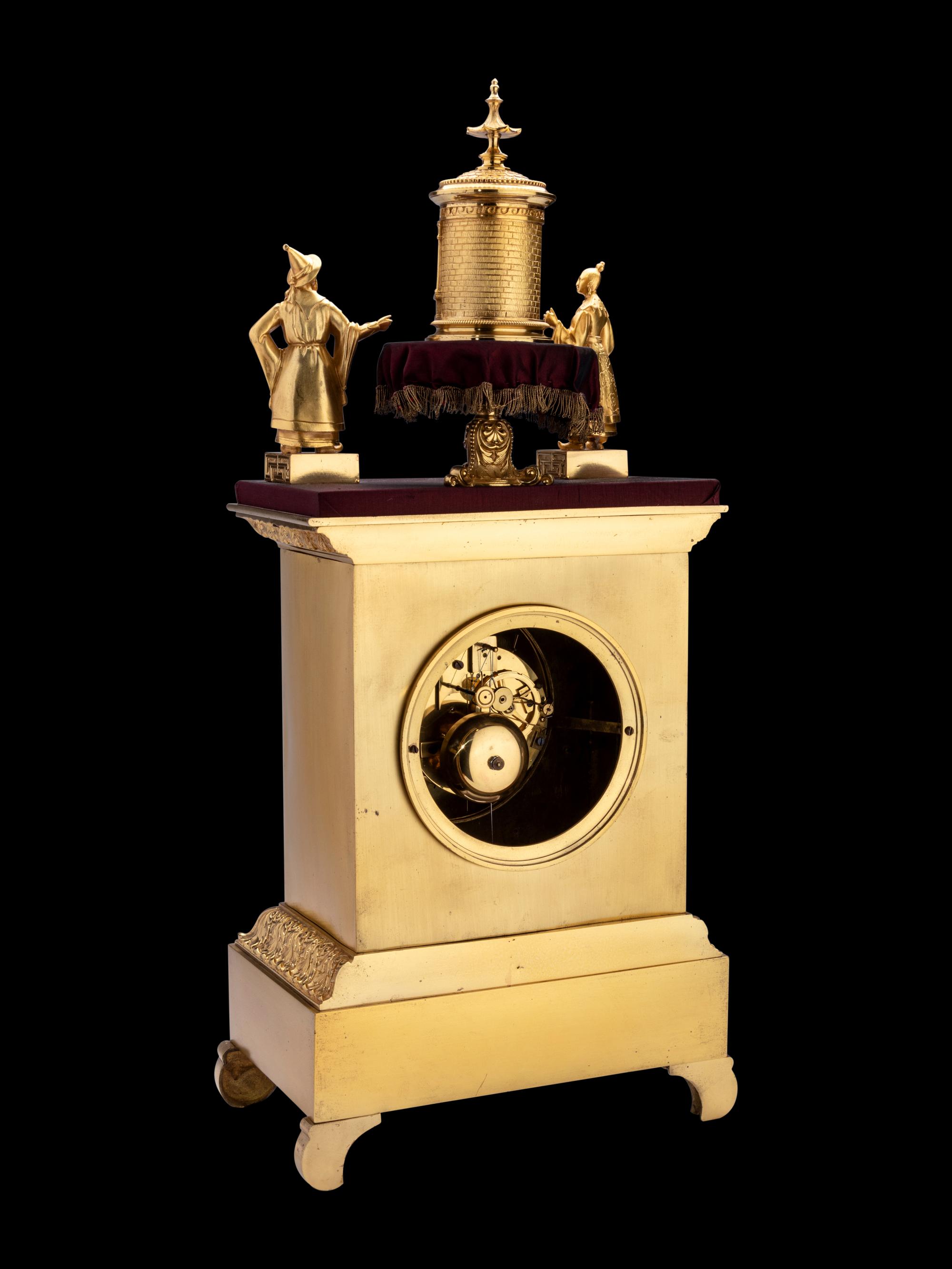 A French Gilt Bronze Automaton Clock, Medainela AY