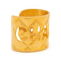 Chanel, Quilted Logo Cuff Bracelet
