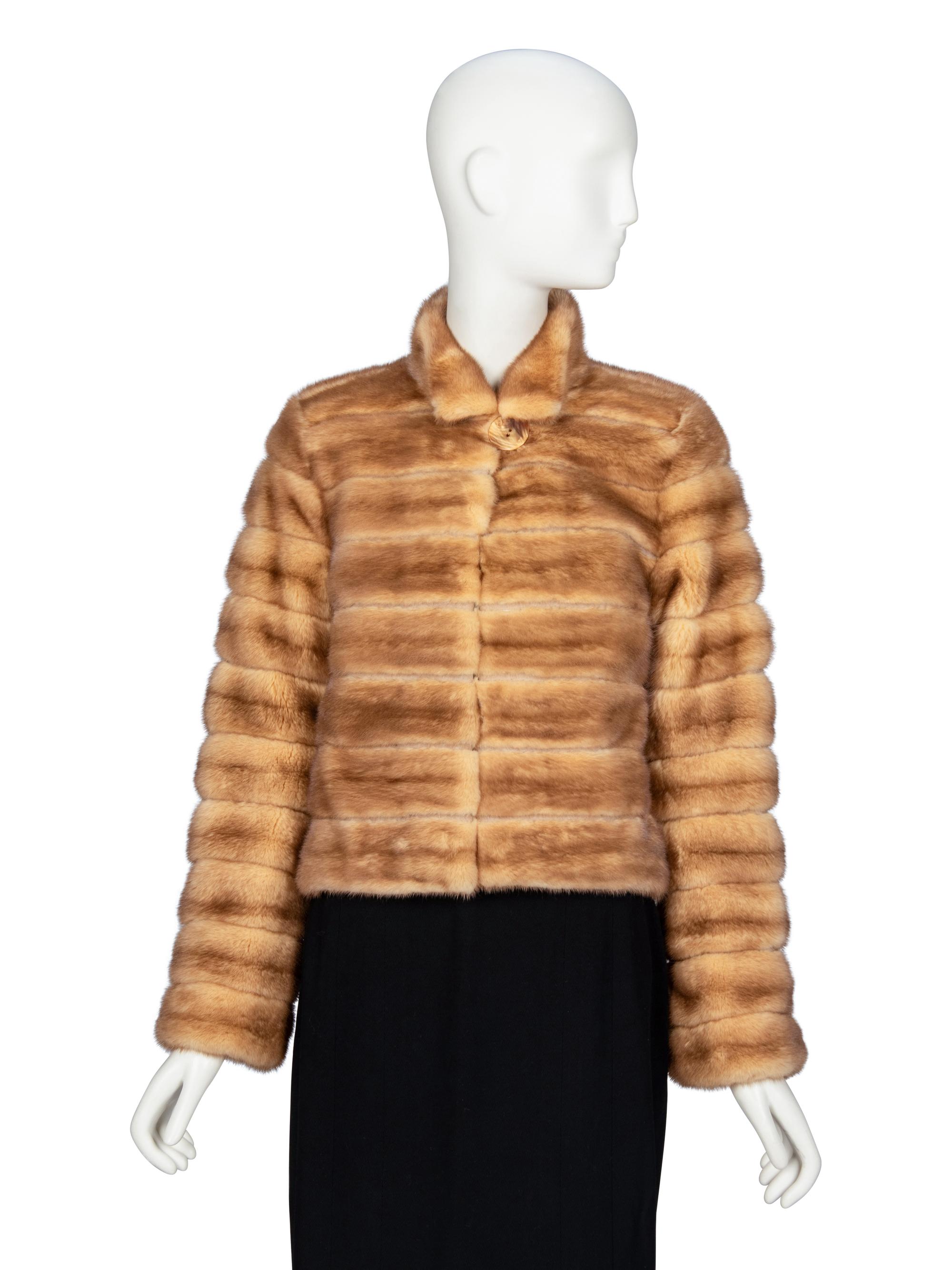 DENNIS BASSO, BLONDE MINK FUR JACKET