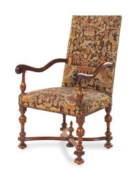 A Louis XIII Walnut Armchair