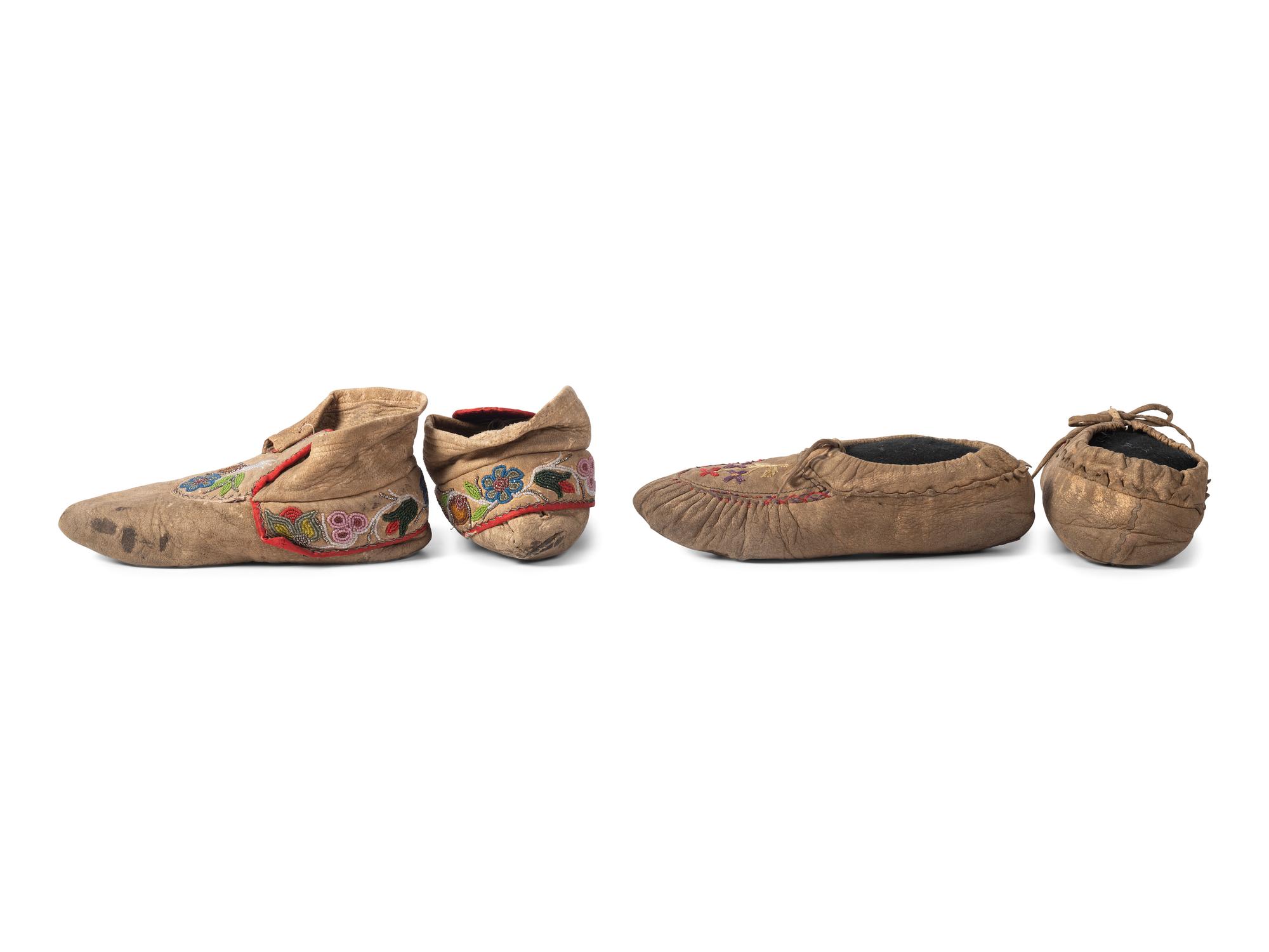 Anishinaabe and Haudenosaunee Hide Moccasins