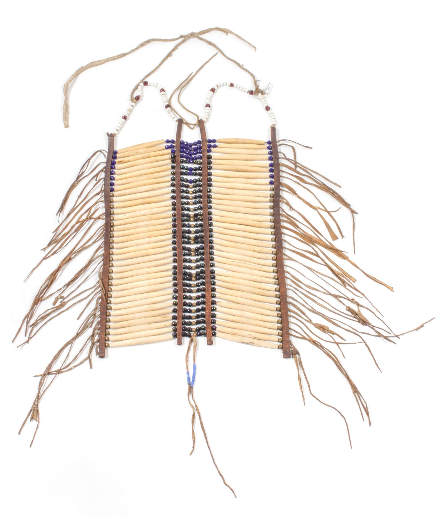 Northern Plains Breast Plate Height 18 1/2 x width 10 1/2 inches — Late 19th Century