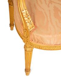 A Set of Four Louis XVI Style Giltwood Fauteuils — Late 19th/Early 20th Century