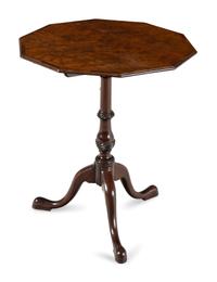 A George III Mahogany Octagonal Top Tea Table