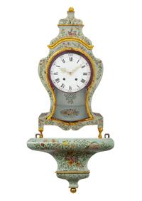 A Louis XV Painted Bracket Clock
