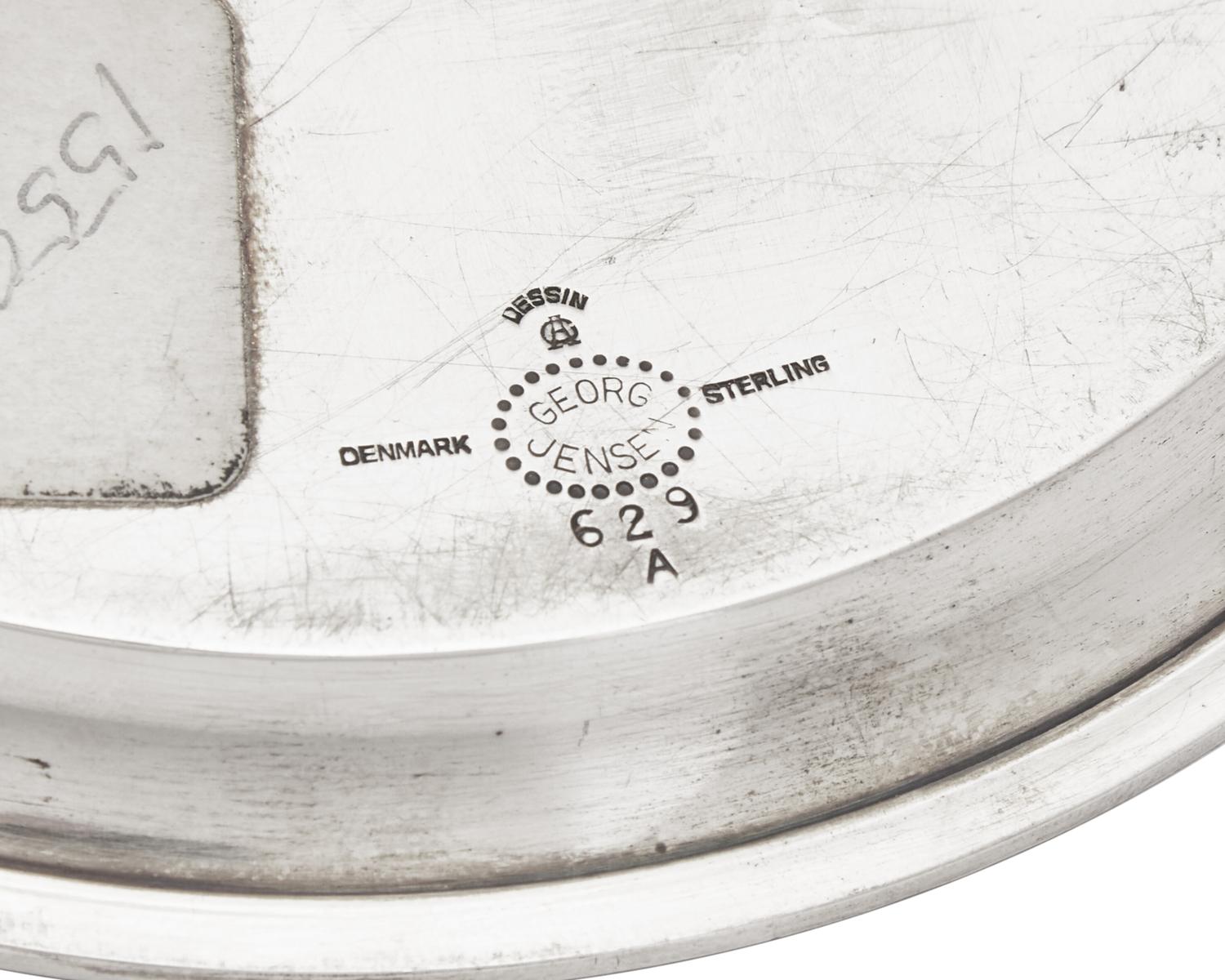 A Group of Georg Jensen Silver Cactus Table Articles