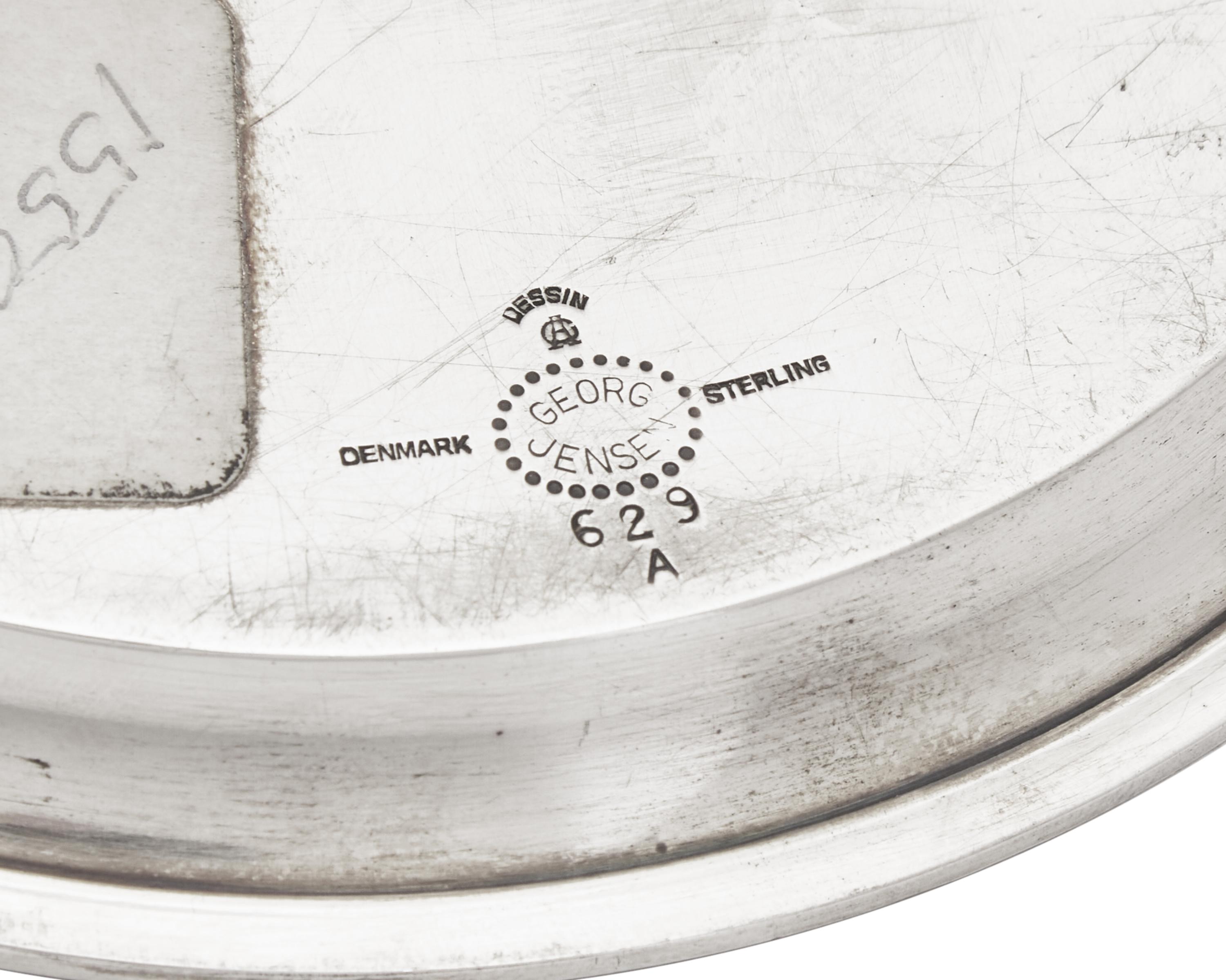 A Group of Georg Jensen Silver Cactus Table Articles