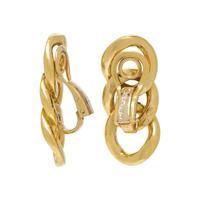 BULGARI, YELLOW GOLD EARCLIPS