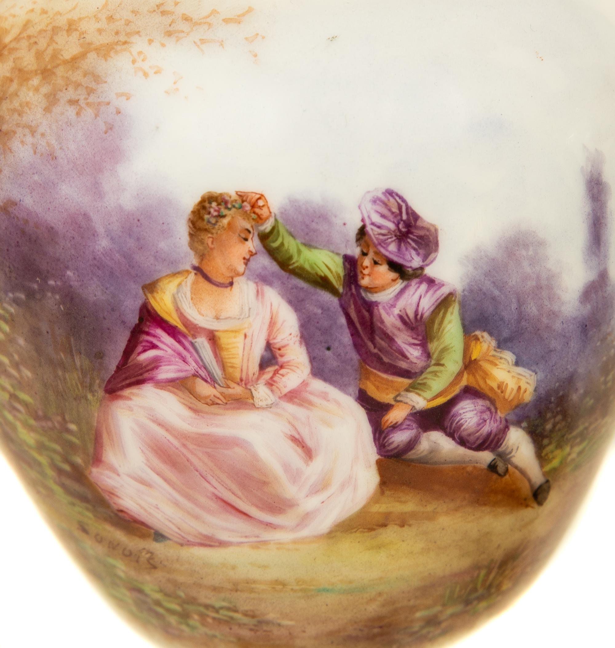 A Pair of French Sevres Style Porcelain and Champleve Vases — 19TH/20TH CENTURY