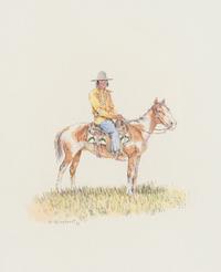 Olaf Wieghorst 11 x 9 inches — (Danish/American, 1899-1988)