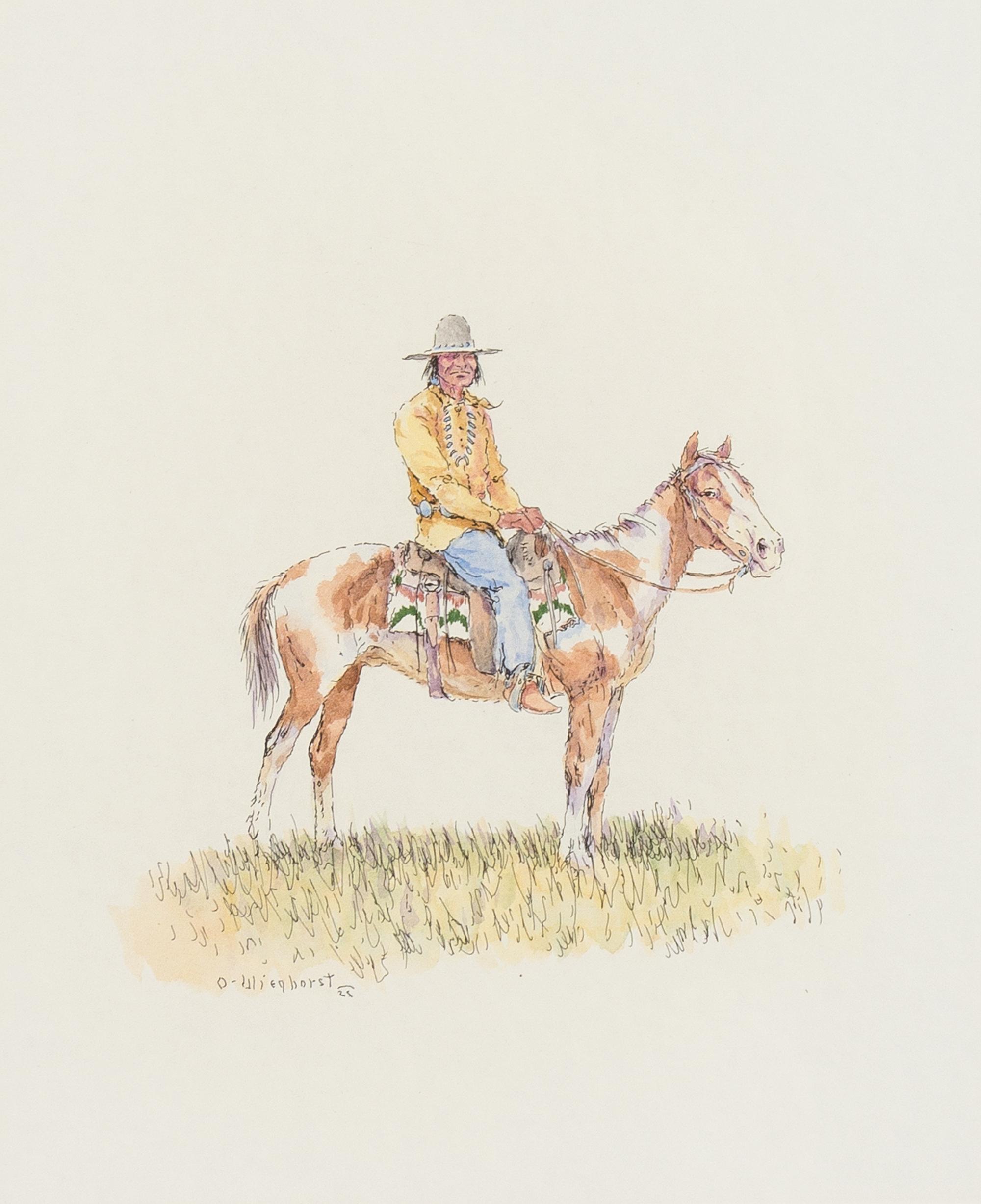 Olaf Wieghorst 11 x 9 inches — (Danish/American, 1899-1988)