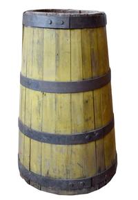 A Wood and Iron Graduated Barrel 28" W x 28" D x 44.5" H — United States, 19th Century
