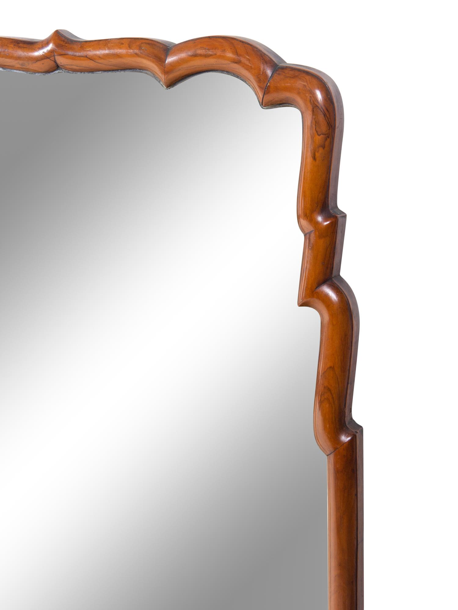 A Queen Anne Style Walnut Mirror