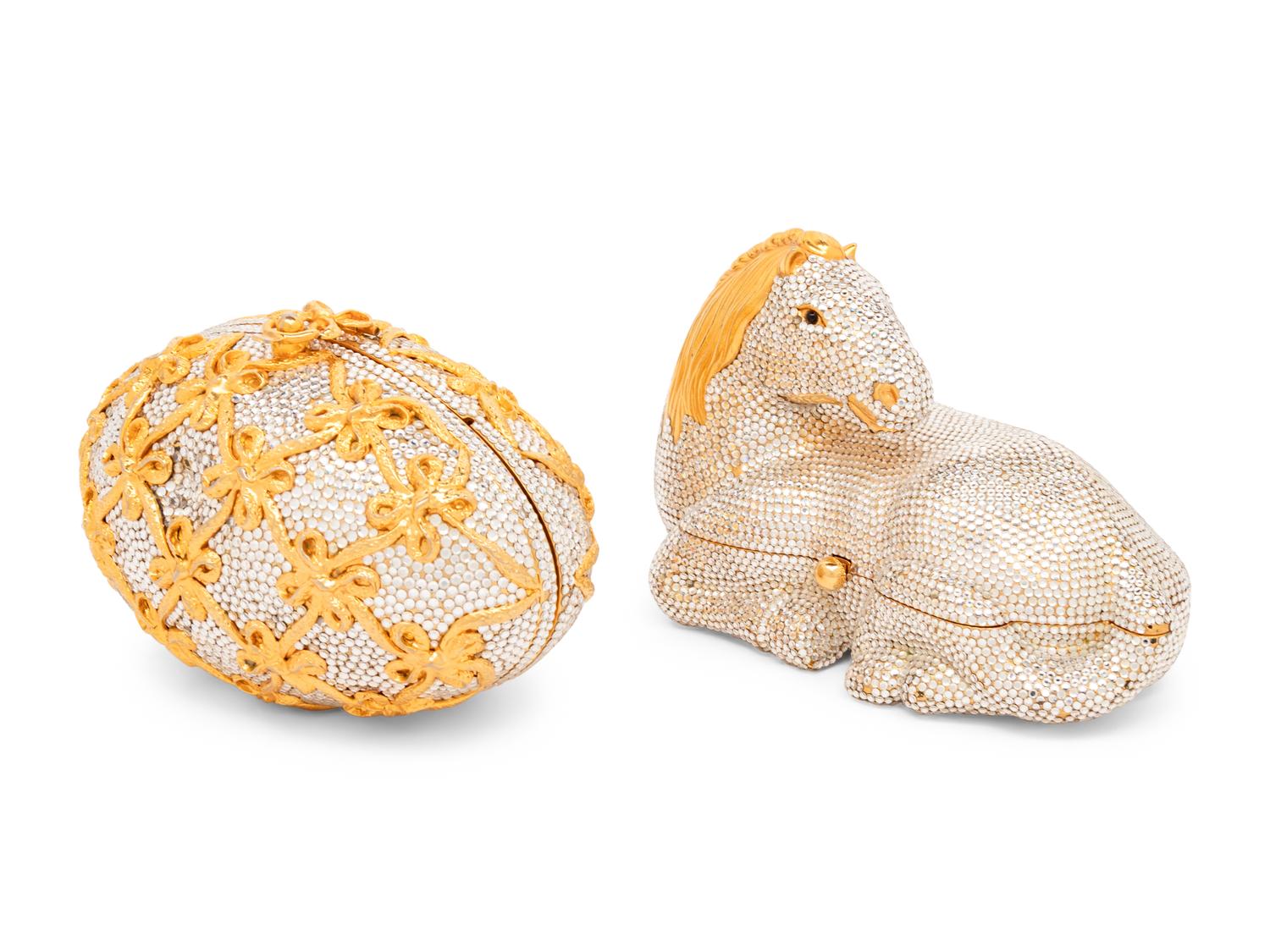 Judith Leiber, Egg and Horse Minaudières