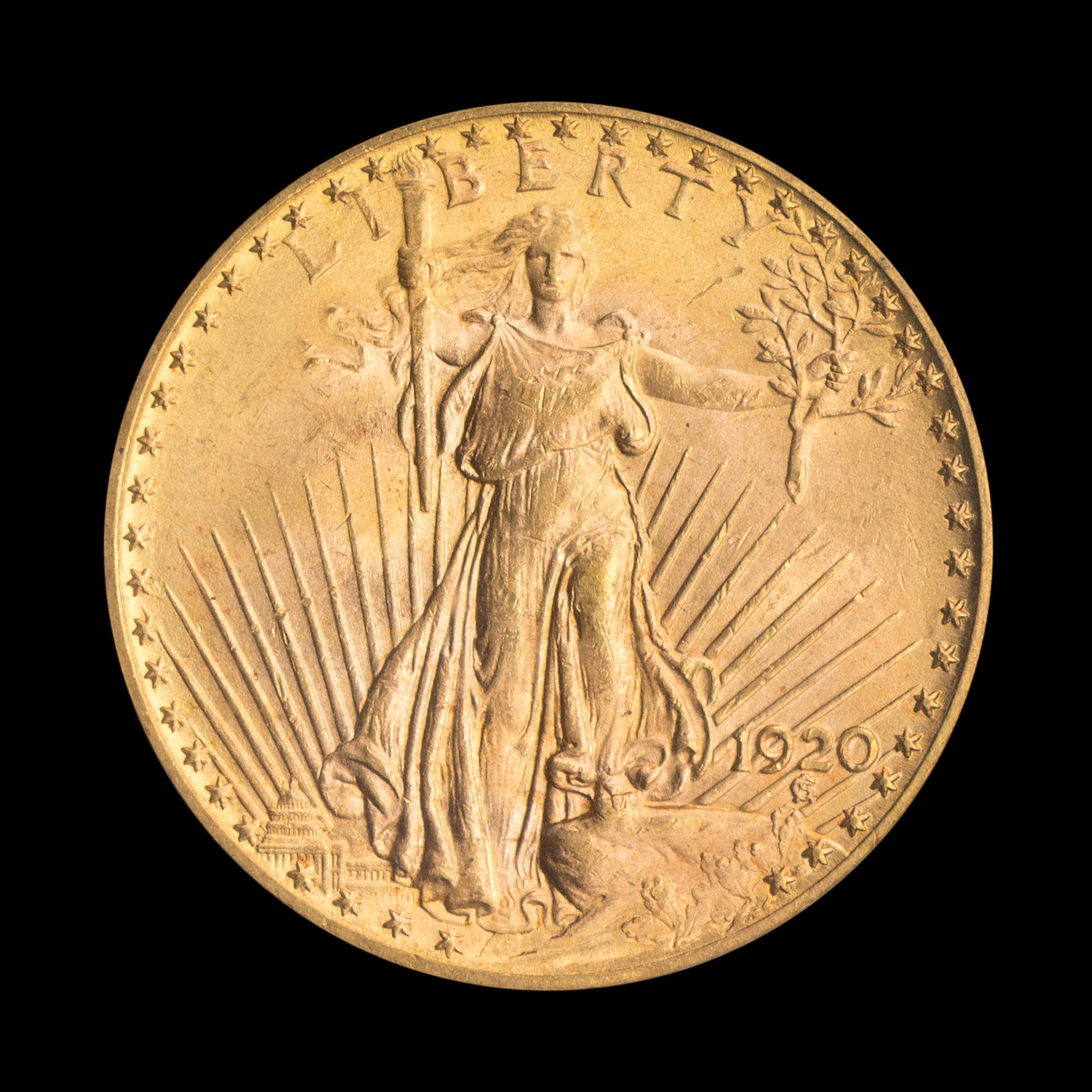 A United States 1920 St. Gaudens $20 Gold Coin