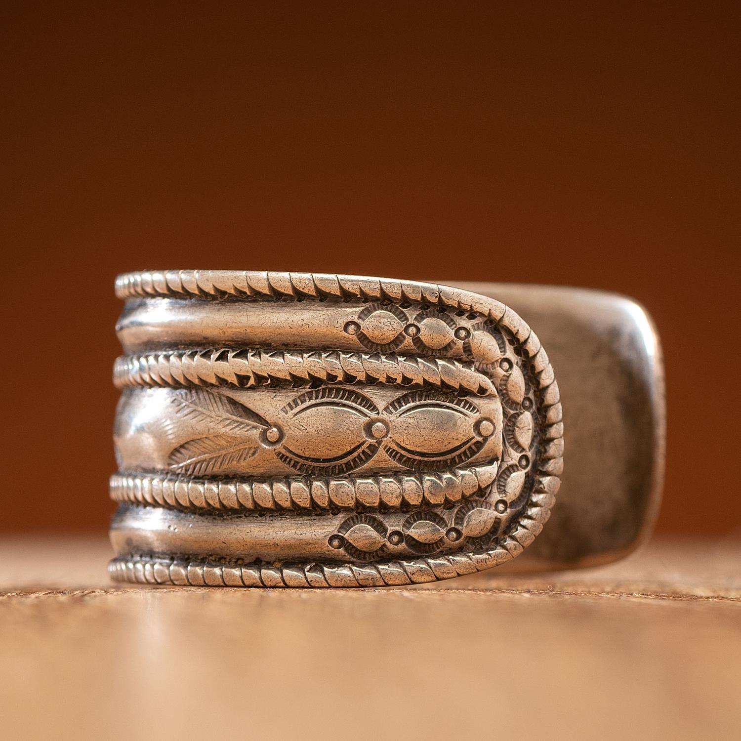 Navajo Stamped Ingot Cuff Bracelet