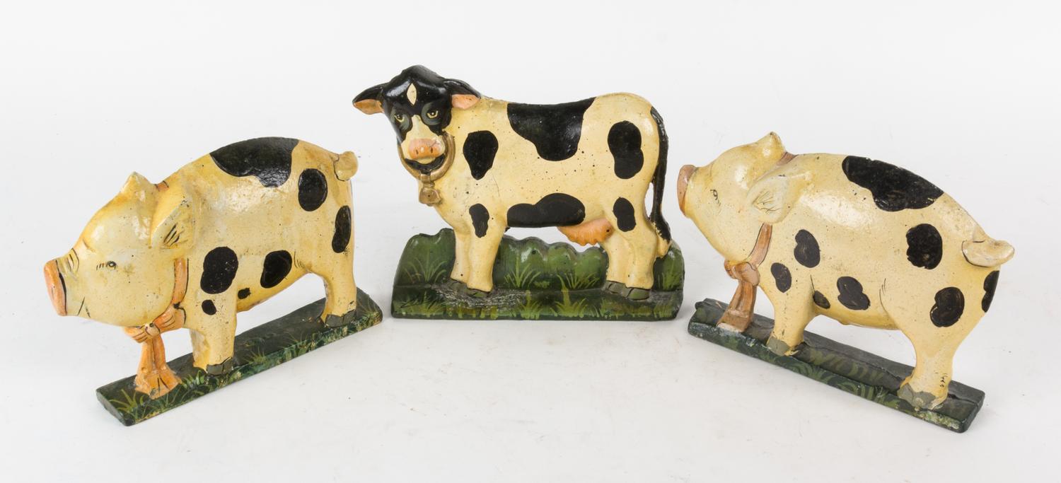A Painted Metal Figure of a Pig — 20TH CENTURY