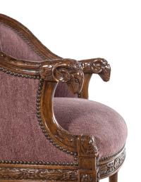 A J. Robert Scott Carved Walnut Armchair